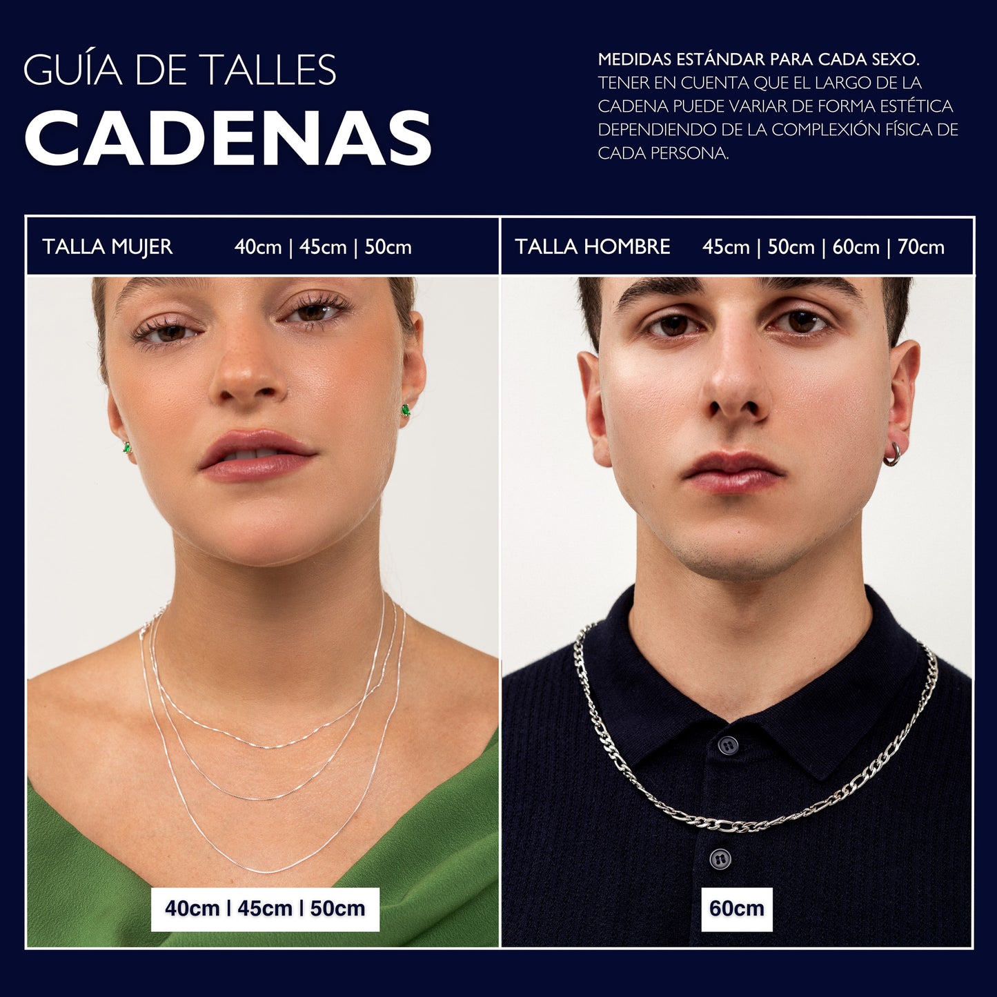 Collar cadena con dije inicial mitad zirconias plata 925