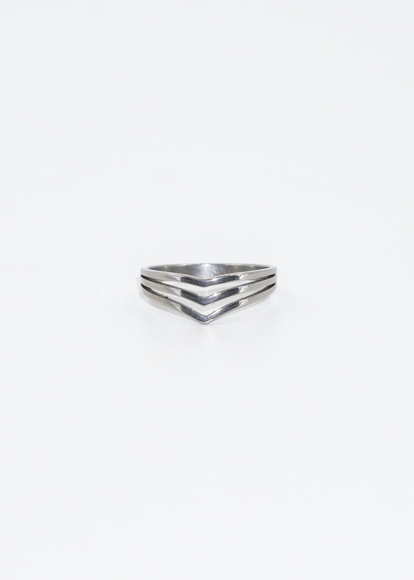 Anillo triple en punta acero quirúrgico