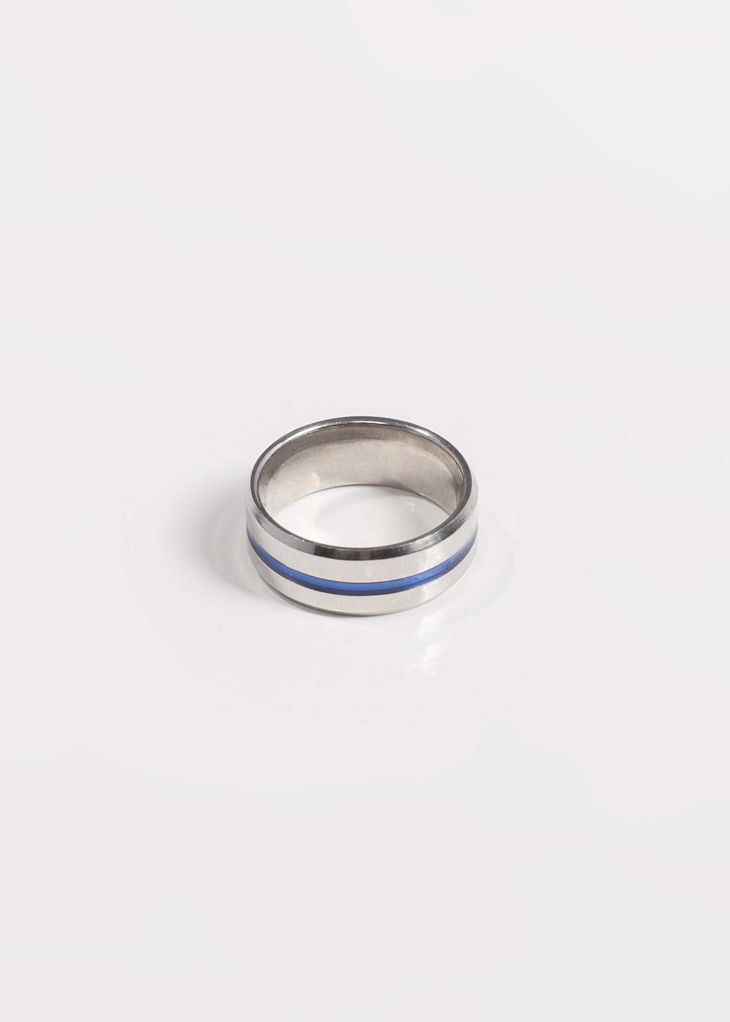 Anillo línea azul acero quirúrgico