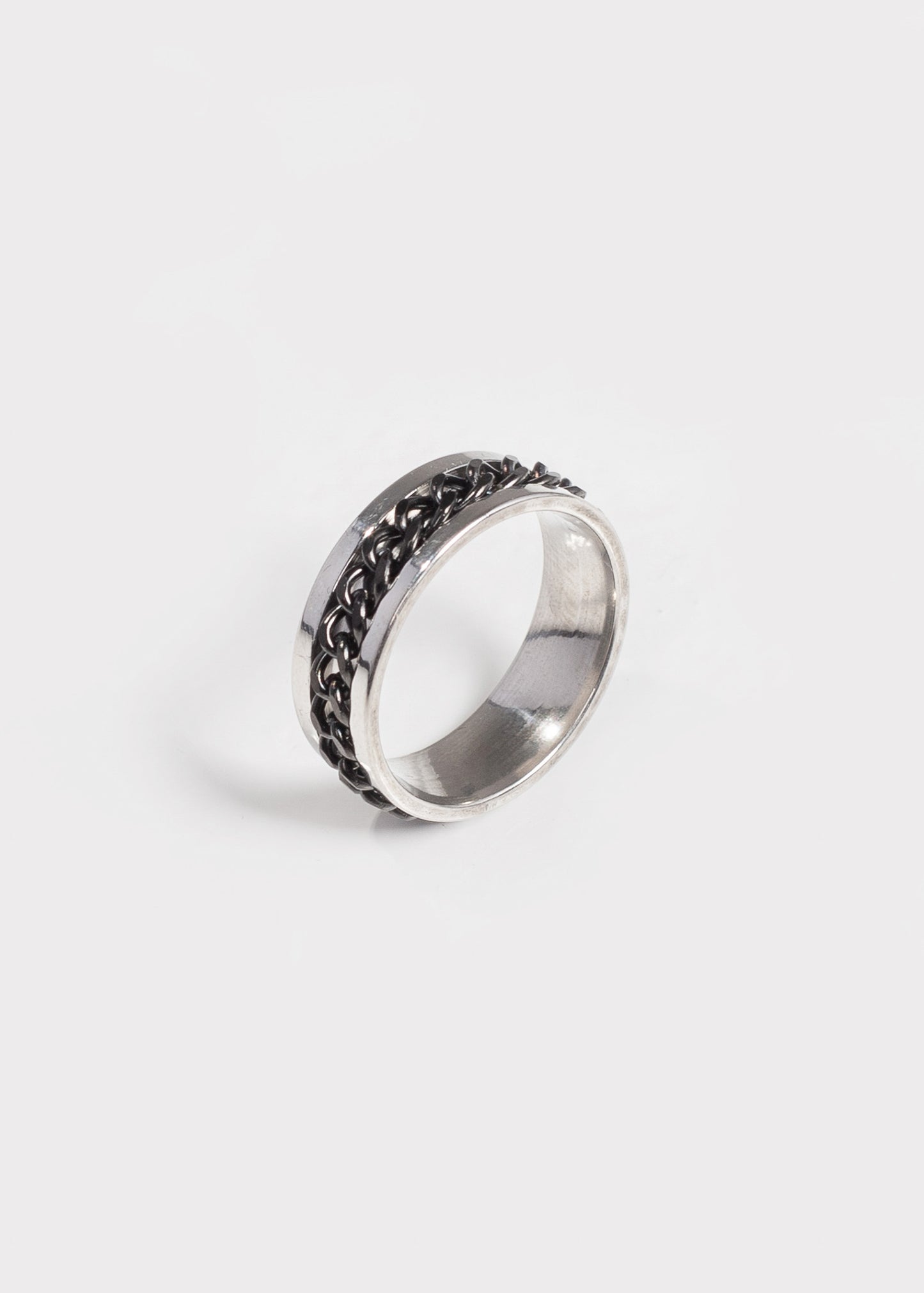 Anillo cadena eslabones acero quirúrgico - Anti estrés