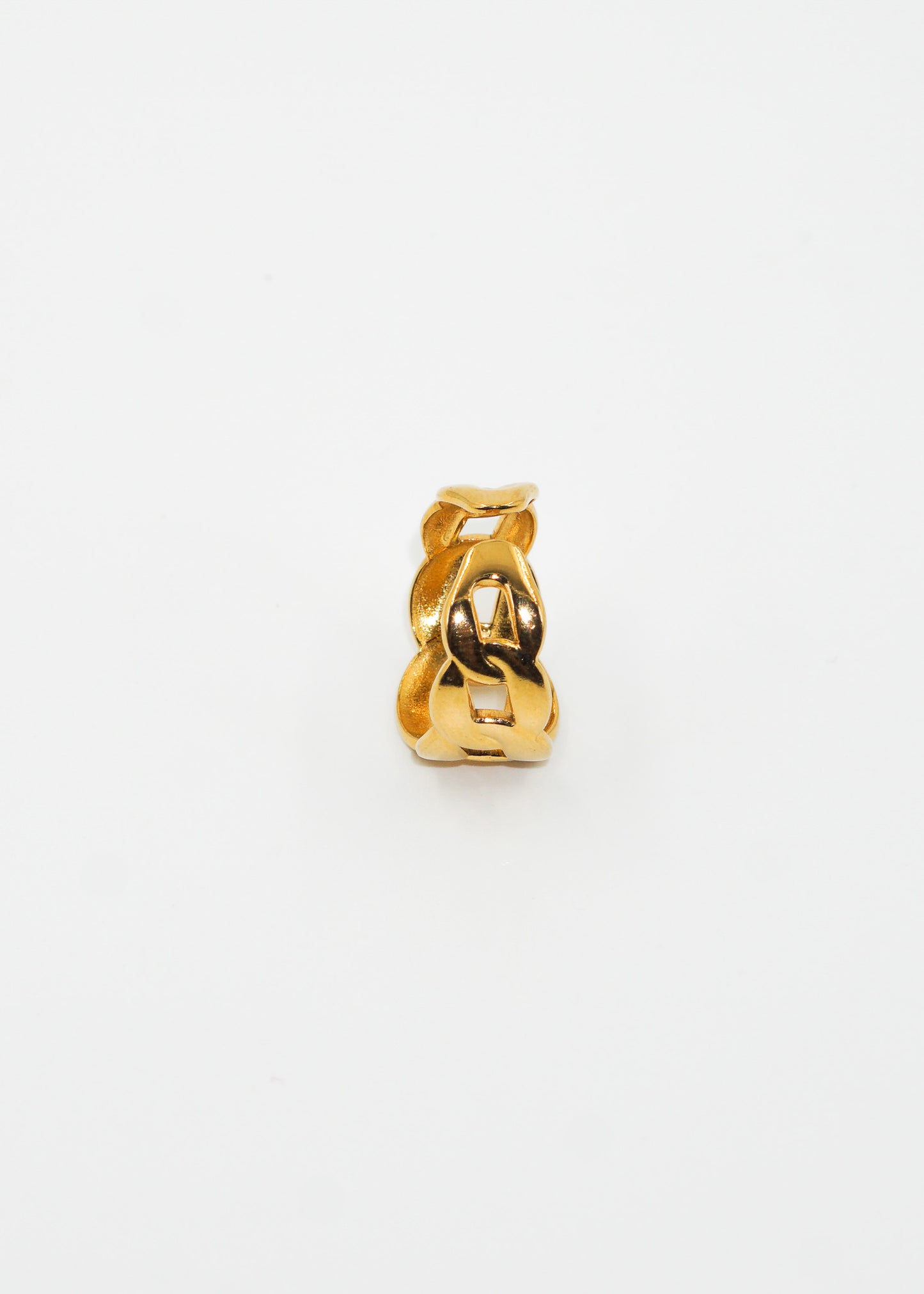 Anillo eslabones ajustable acero quirúrgico - dorado