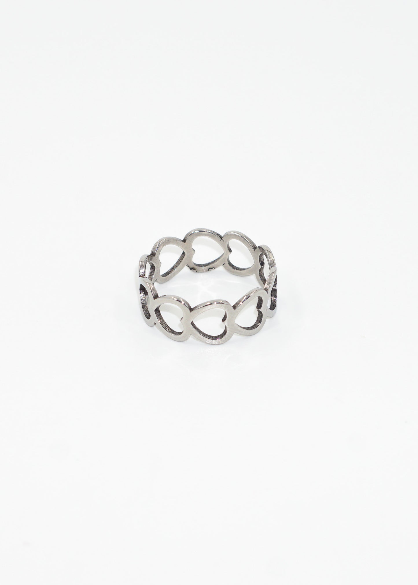 Anillo en forma de corazones acero quirúrgico