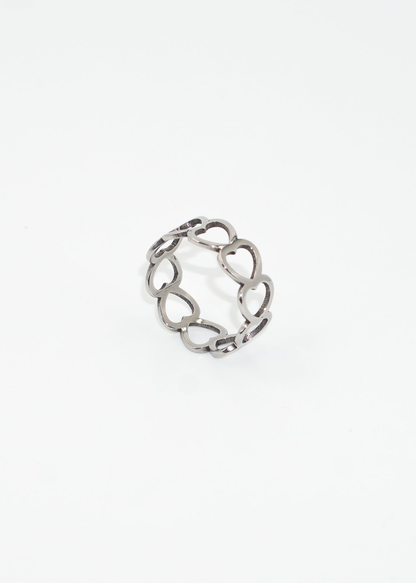 Anillo en forma de corazones acero quirúrgico