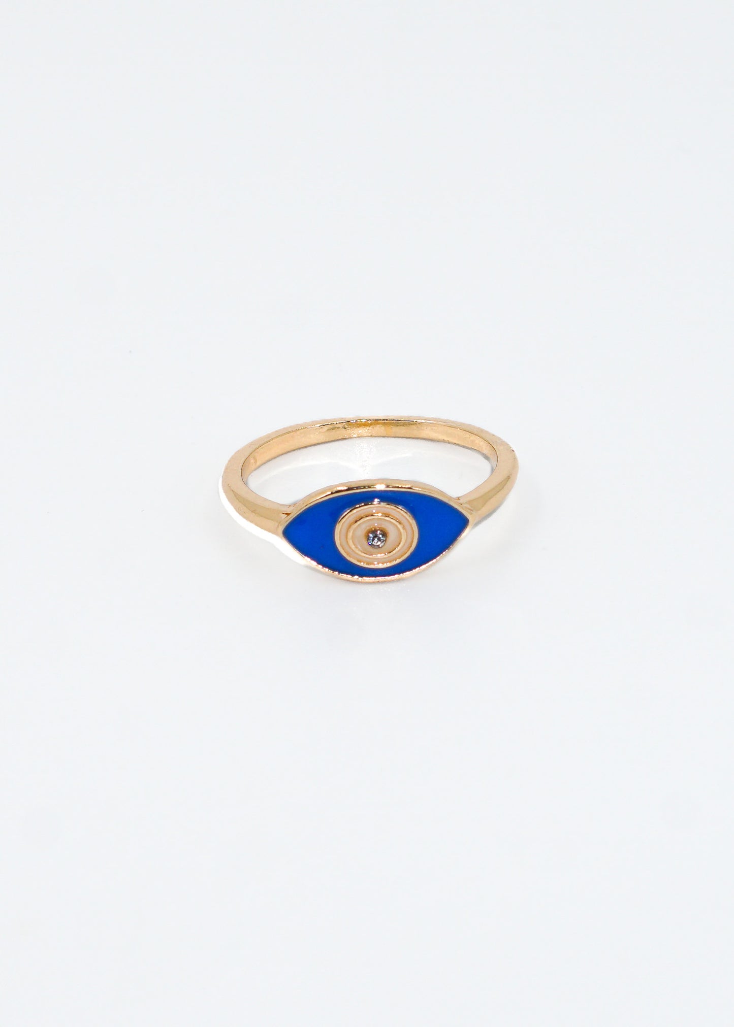 Anillo ojo turco oval dorado