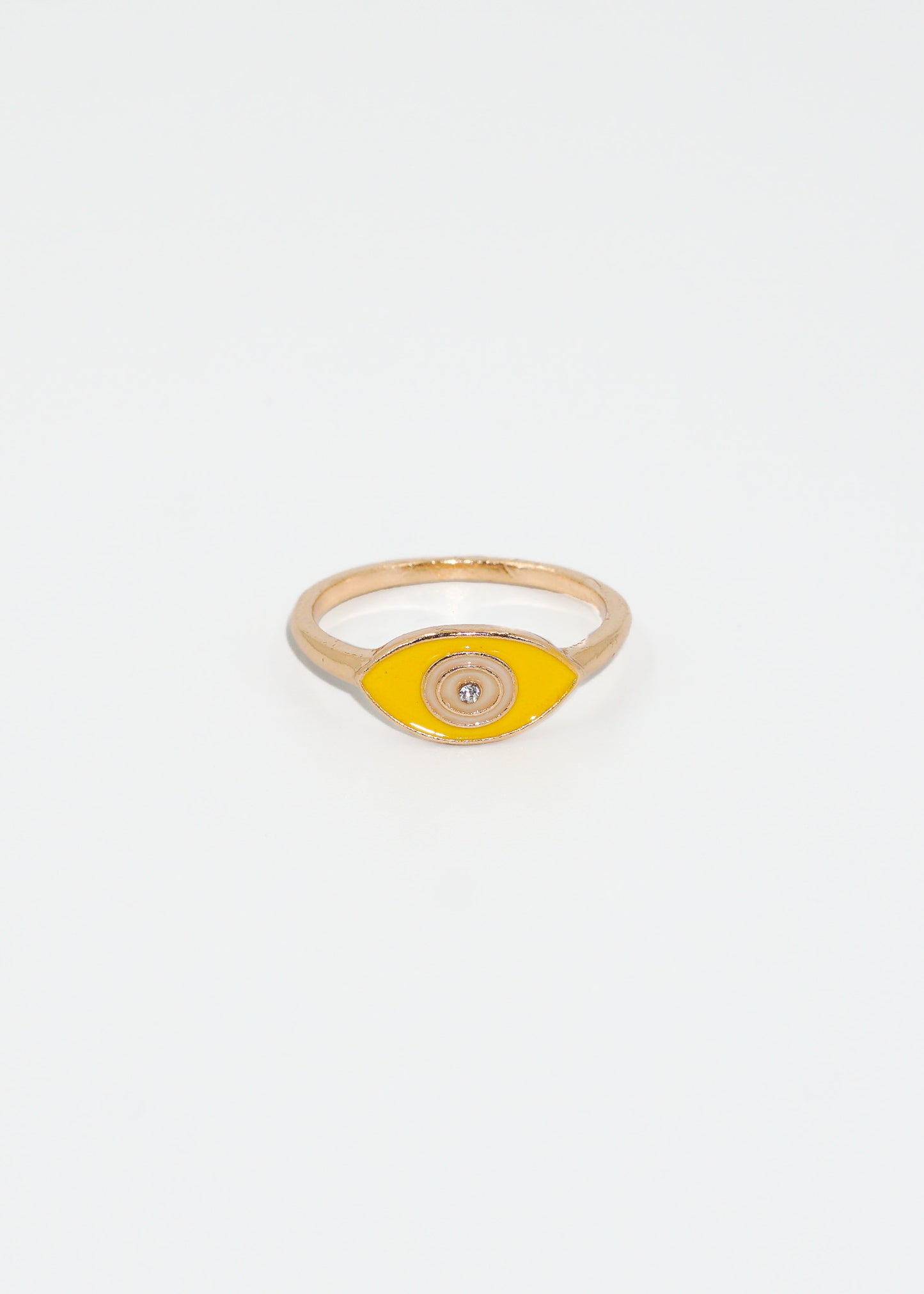 Anillo ojo turco oval dorado