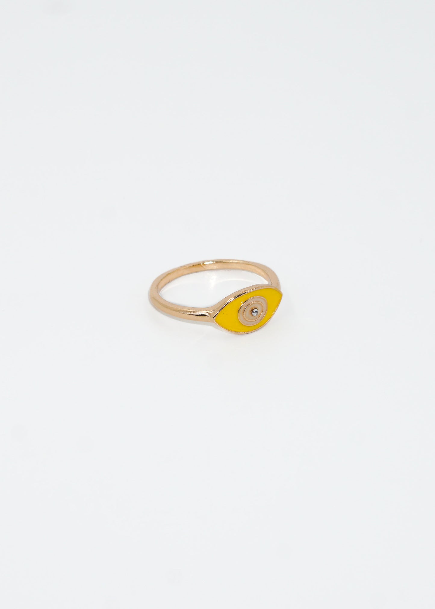 Anillo ojo turco oval dorado