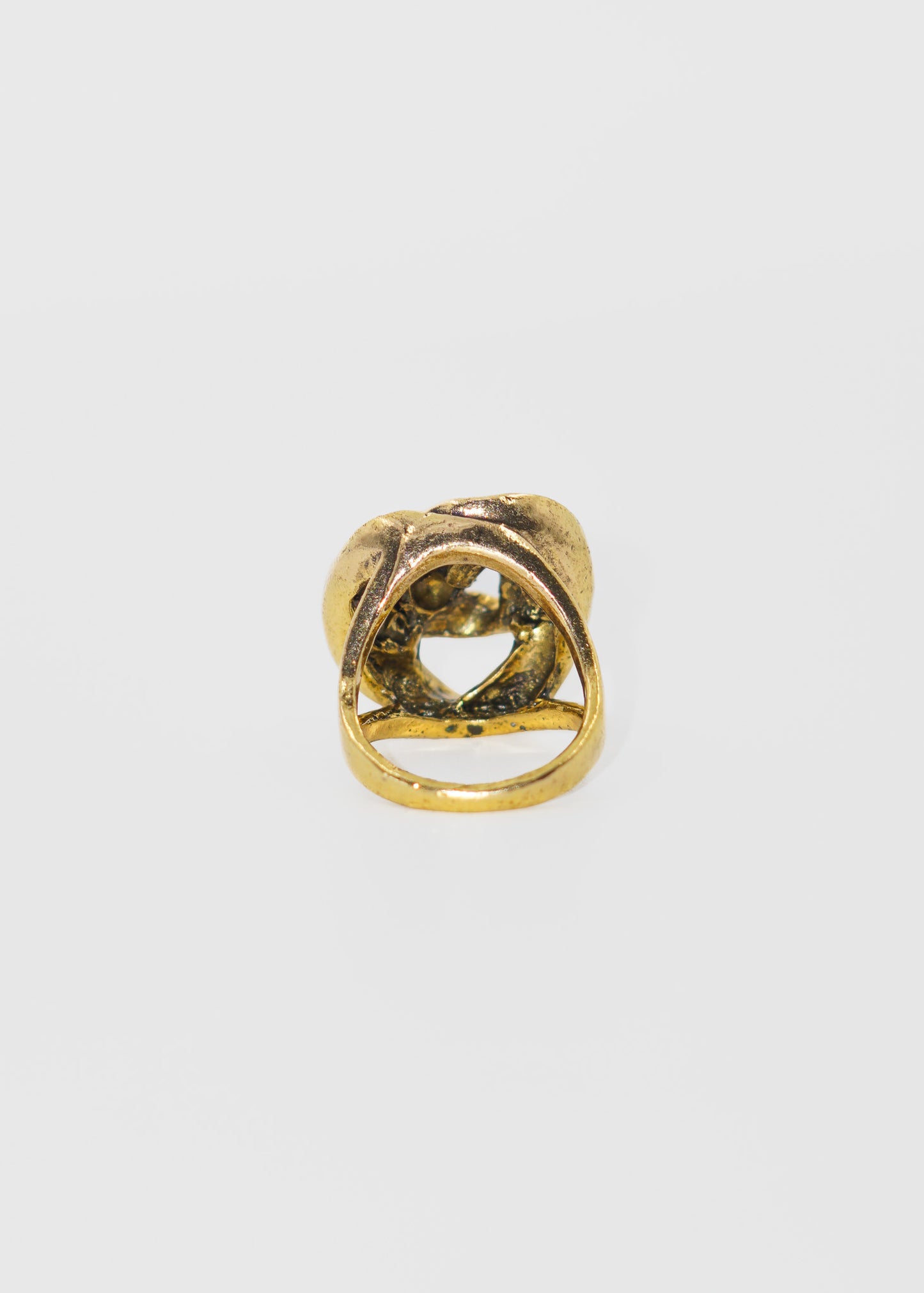 Anillo rosa vintage dorado viejo