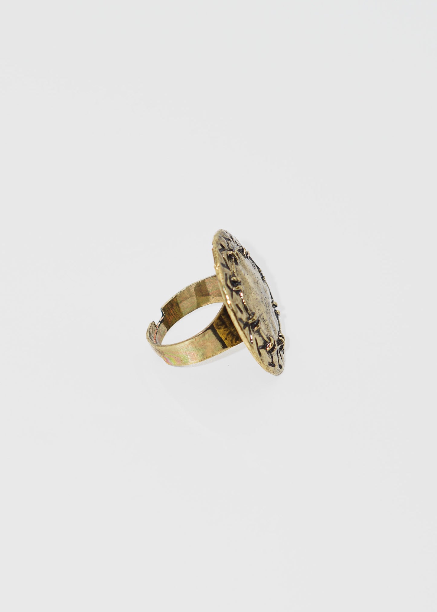 Anillo labrado country vintage ajustable