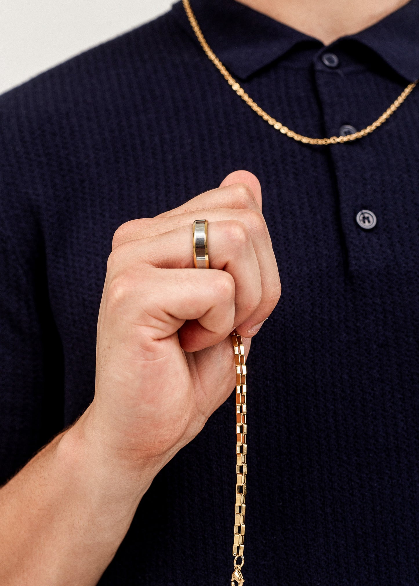 Anillo liso italian acero quirúrgico