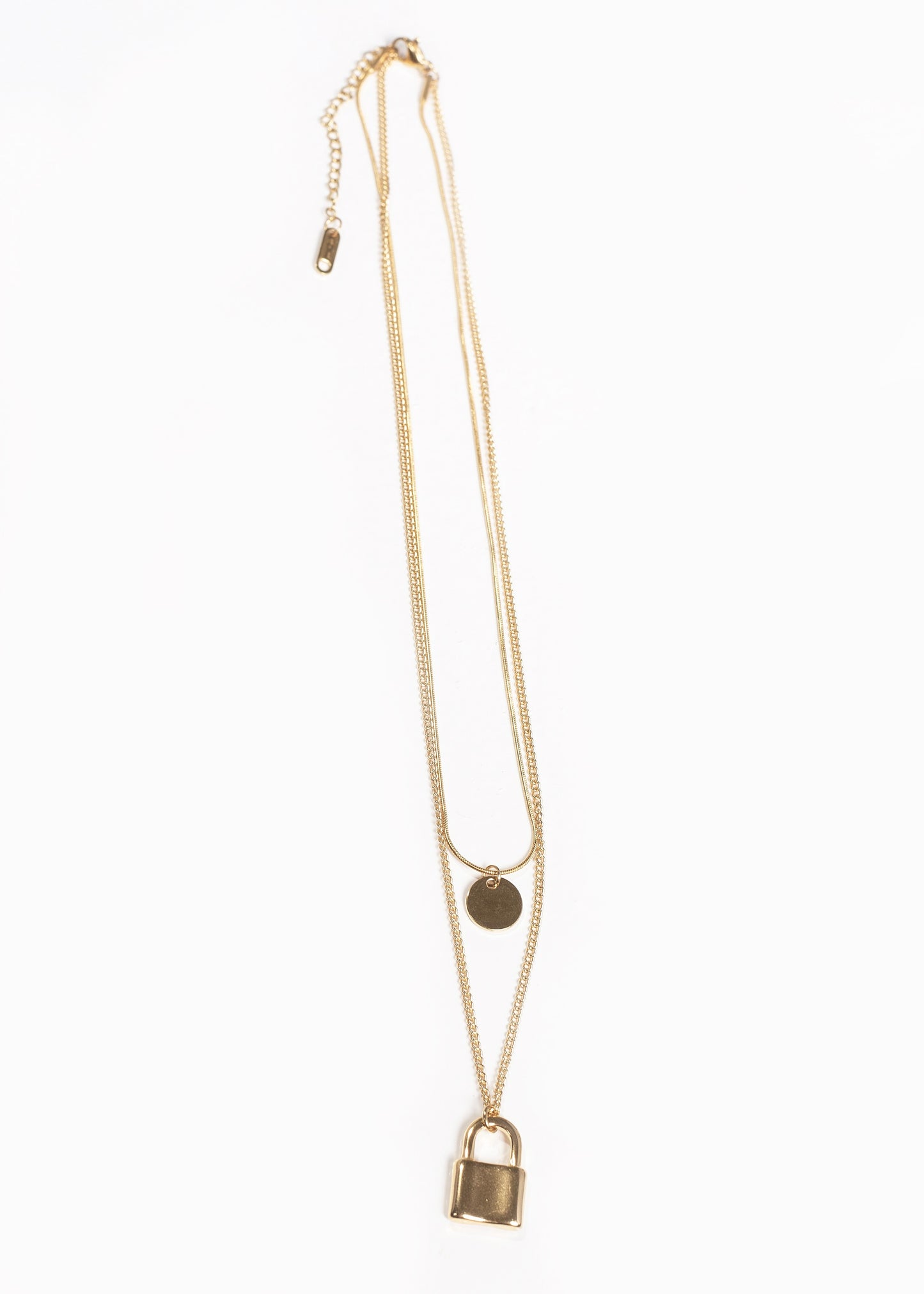 Collar doble círculo y candado acero quirúrgico