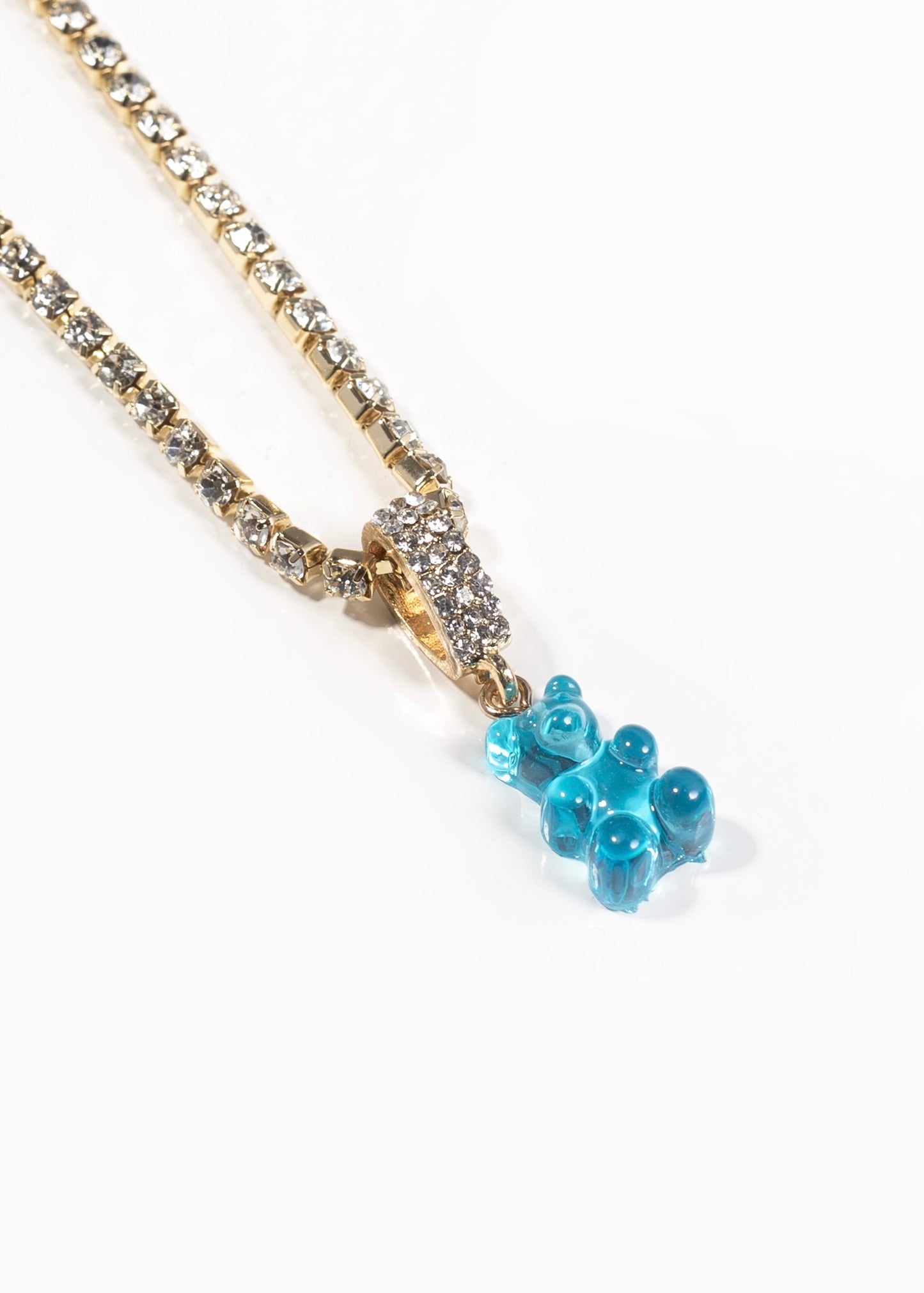 Collar strass con dije oso