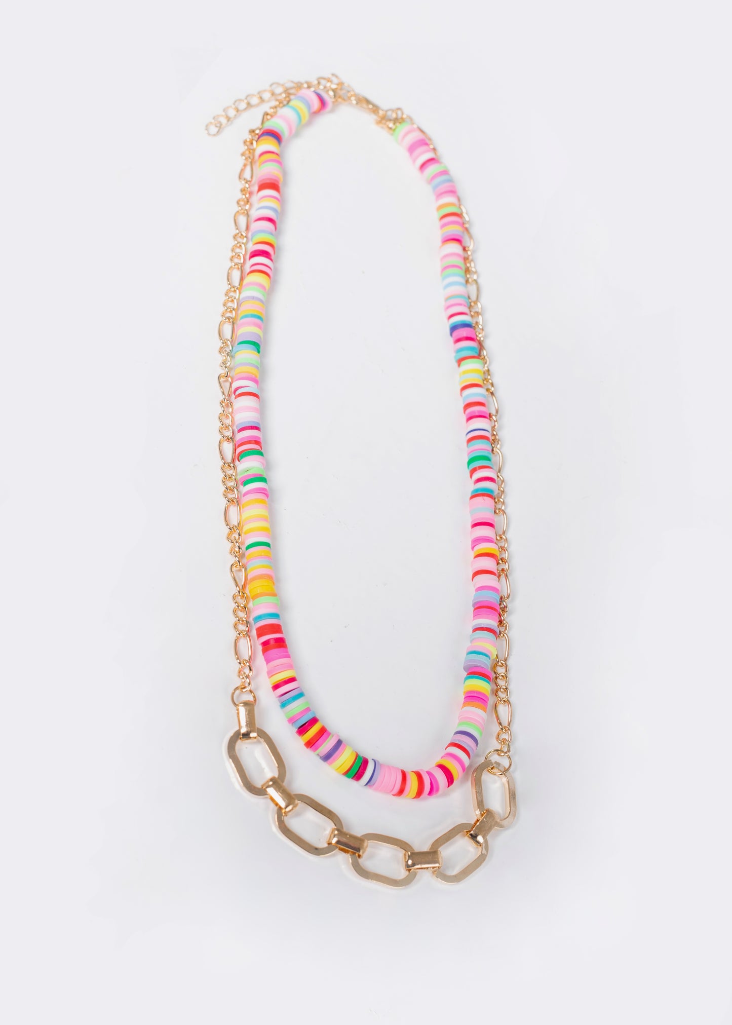 Collar doble mostacillas y eslabones