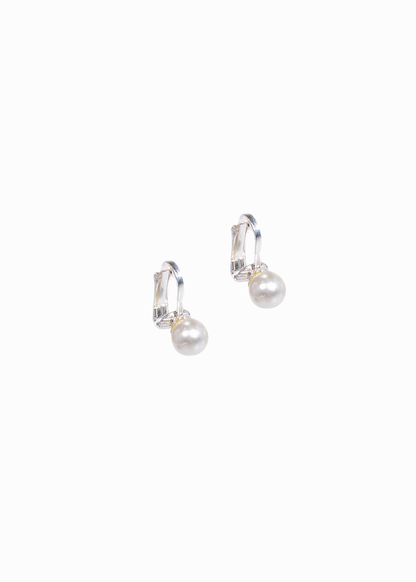 Caravanas clips con perlas 8mm enchapadas en oro y plata
