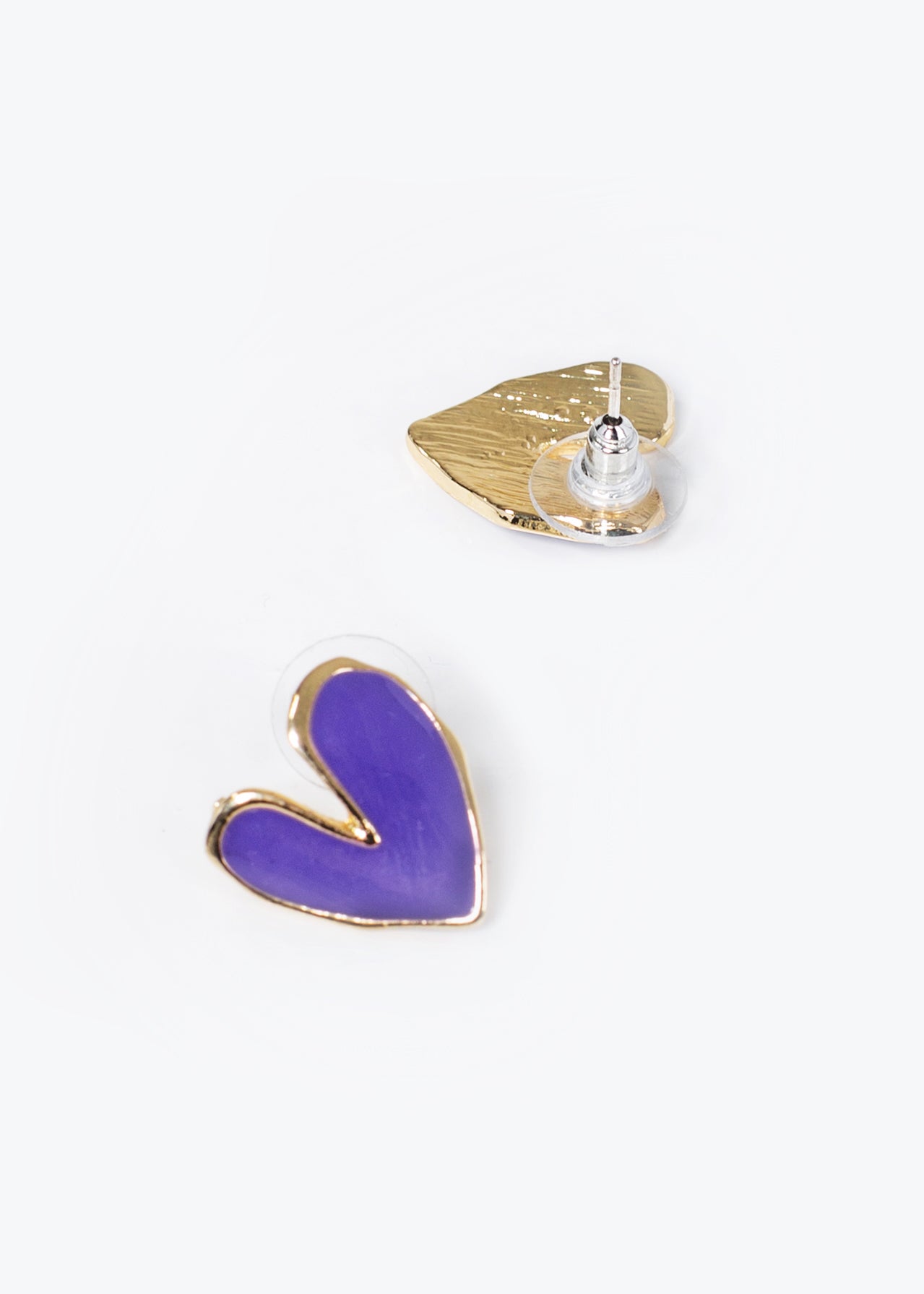Caravanas corazón esmaltado