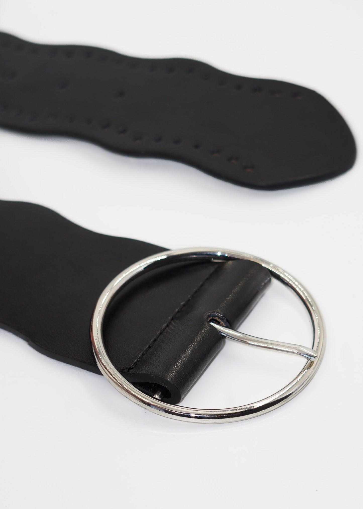 Cinto country liso hebilla redonda