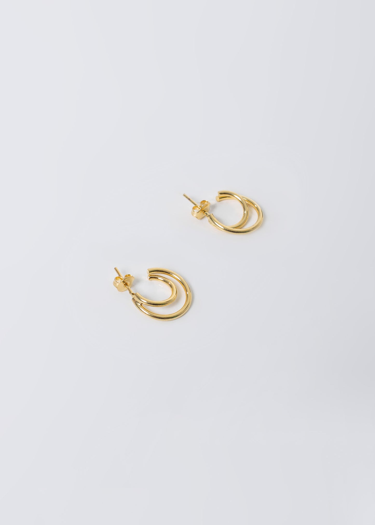 Caravanas Luna baño en oro 18k