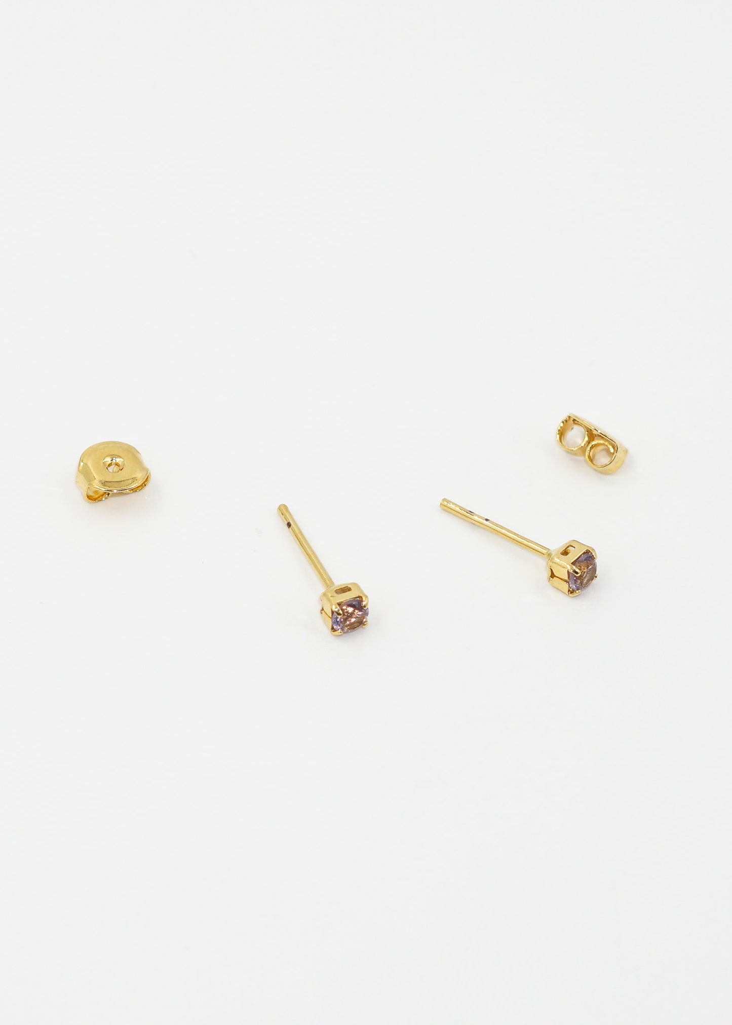 Caravanas punto luz mini baño en oro 18k