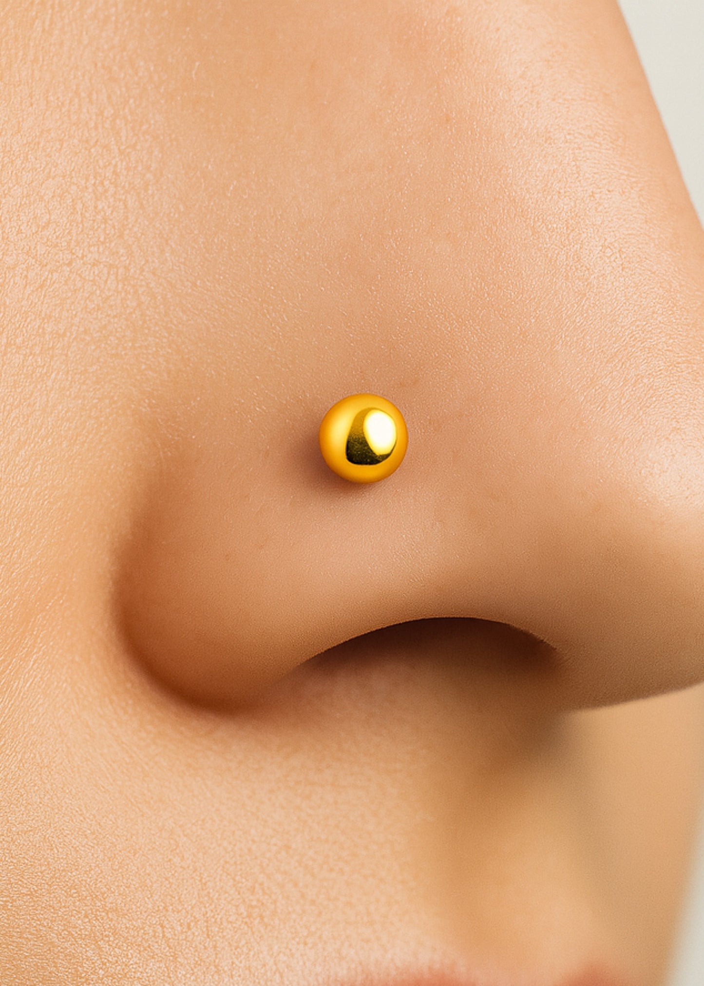 Piercing bolita 3mm nostril Oro 9k