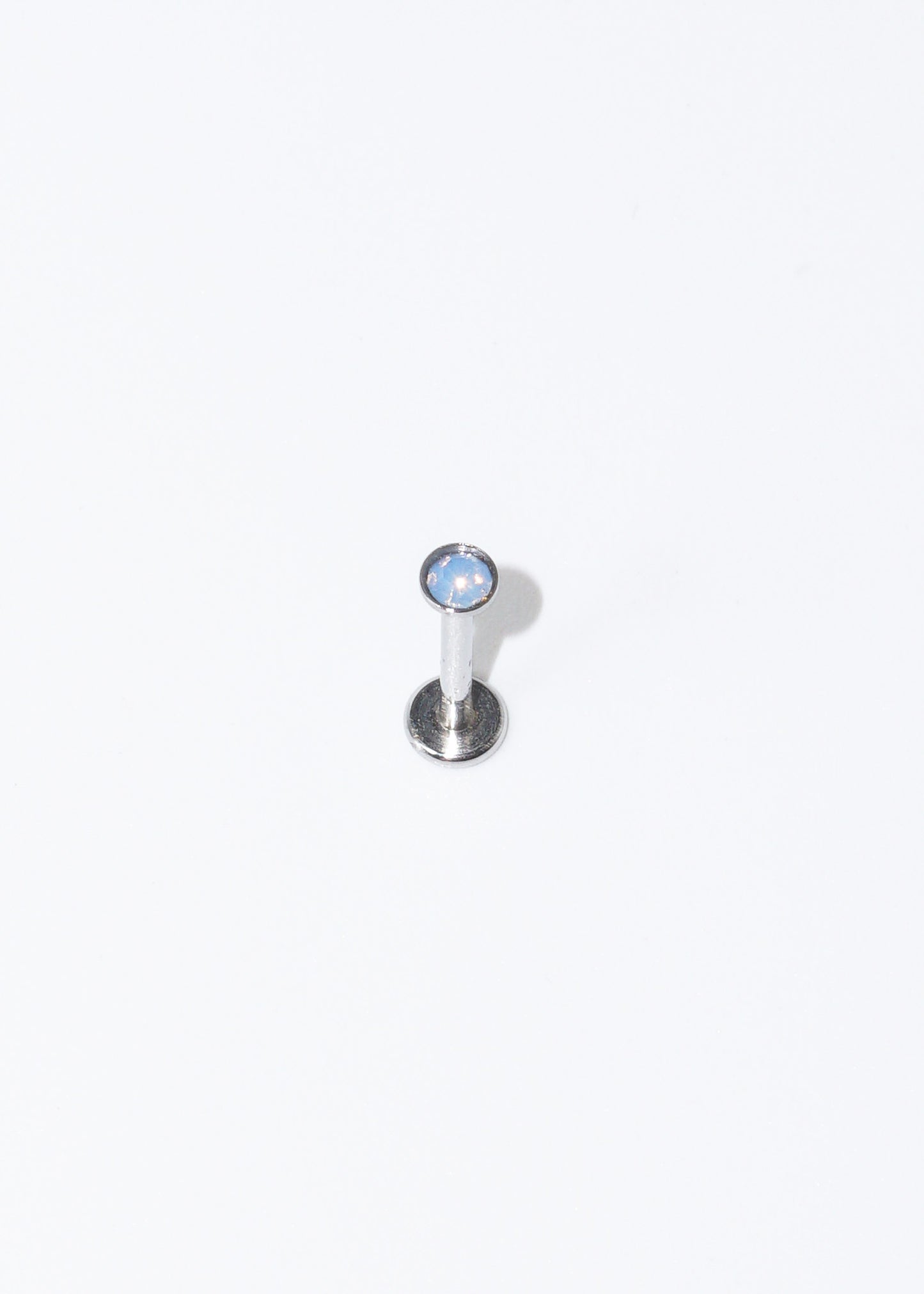 Piercing labret con ópalo acero quirúrgico