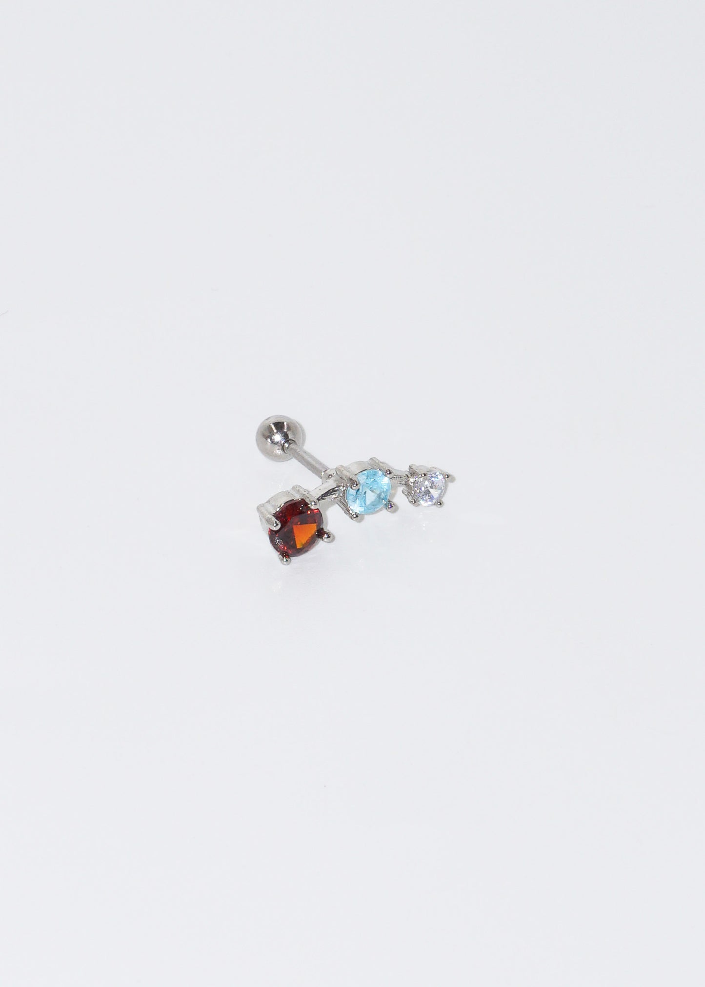 Piercing trepador zirconias de colores acero quirúrgico