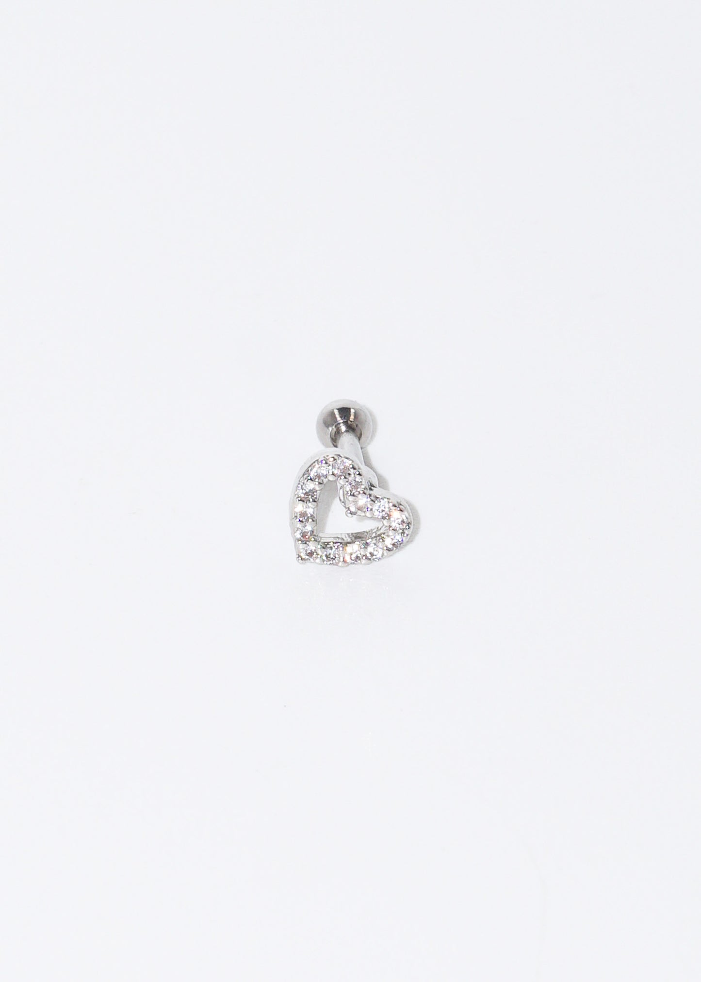 Piercing corazón zirconias acero quirúrgico