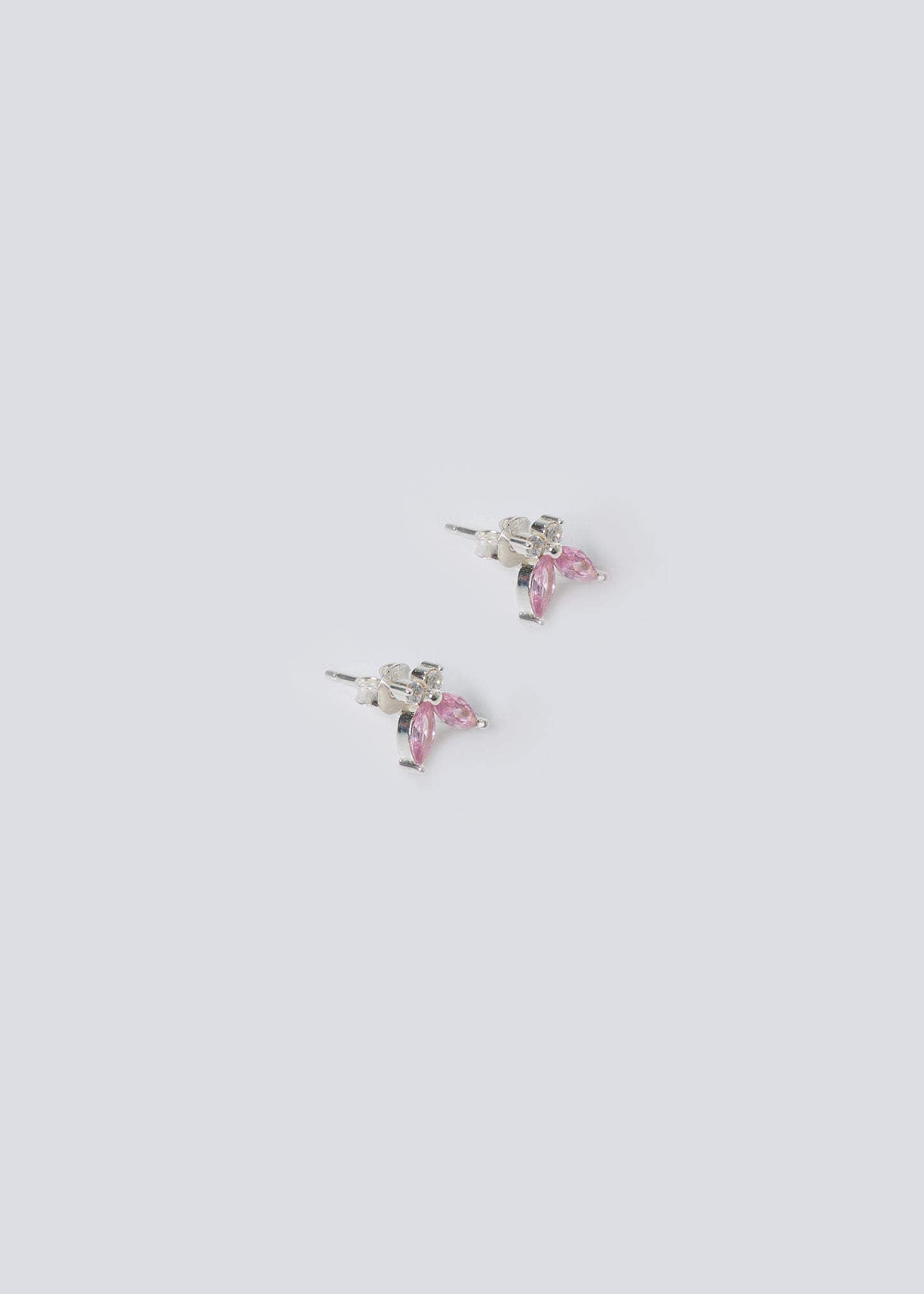 Caravanas pink butterfly plata 925