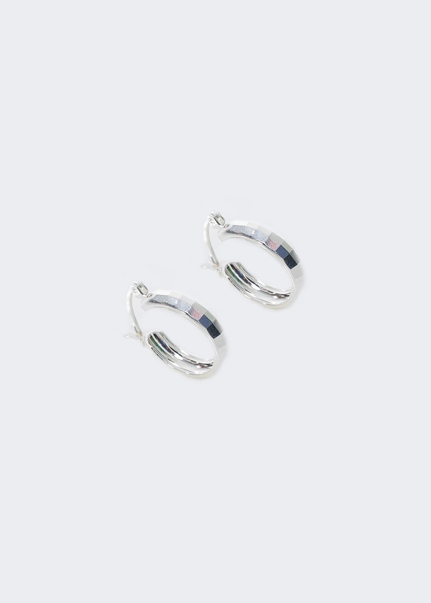 Aros facetados plata 925
