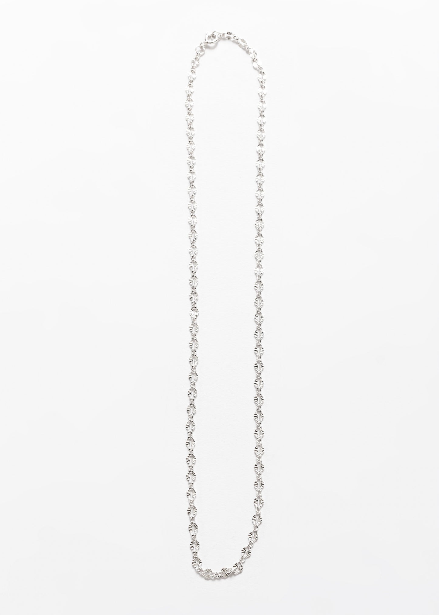 Cadena groumet diamantada plata 925 45cm