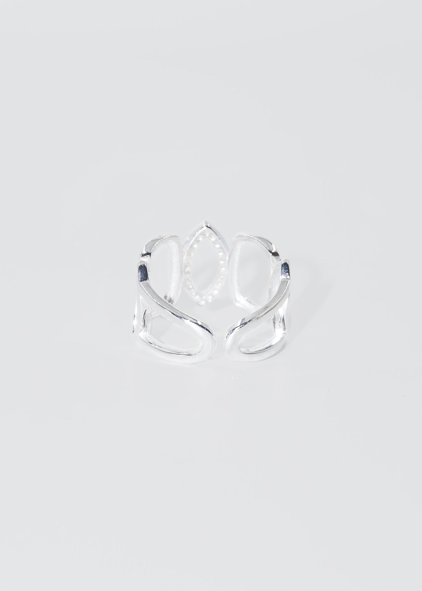 Anillo ajustable marquesas caladas con zirconias plata 925