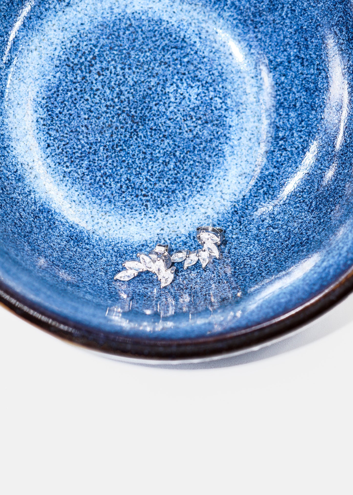 Caravanas alas de ángel zirconia plata 925