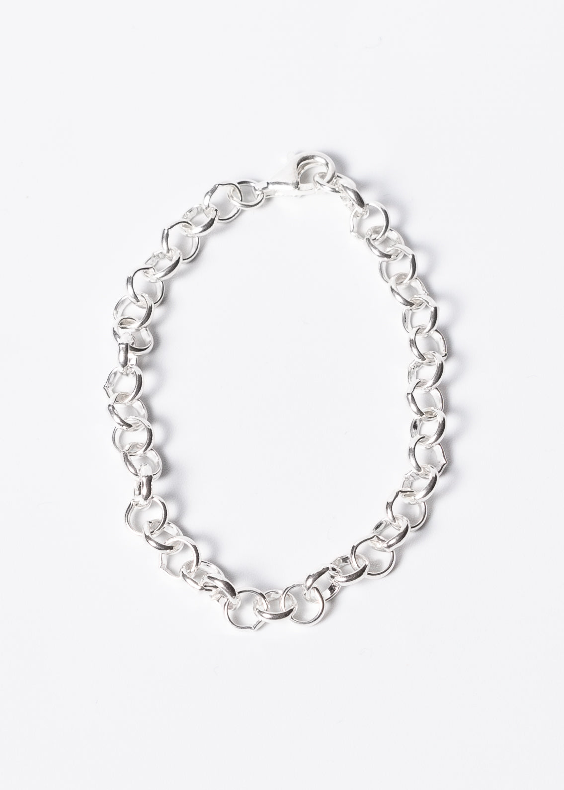 Pulsera rolo maciza intermedia plata 925