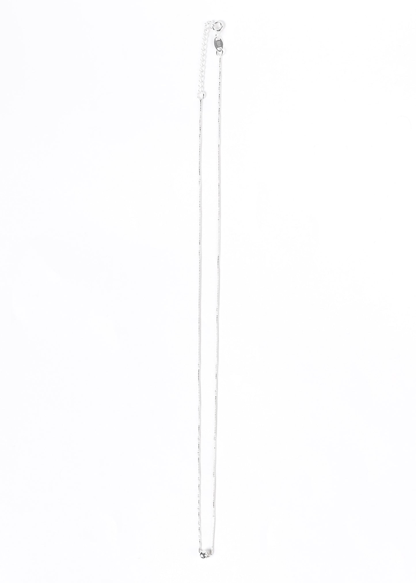 Cadena collar con dije esfera lisa plata 925