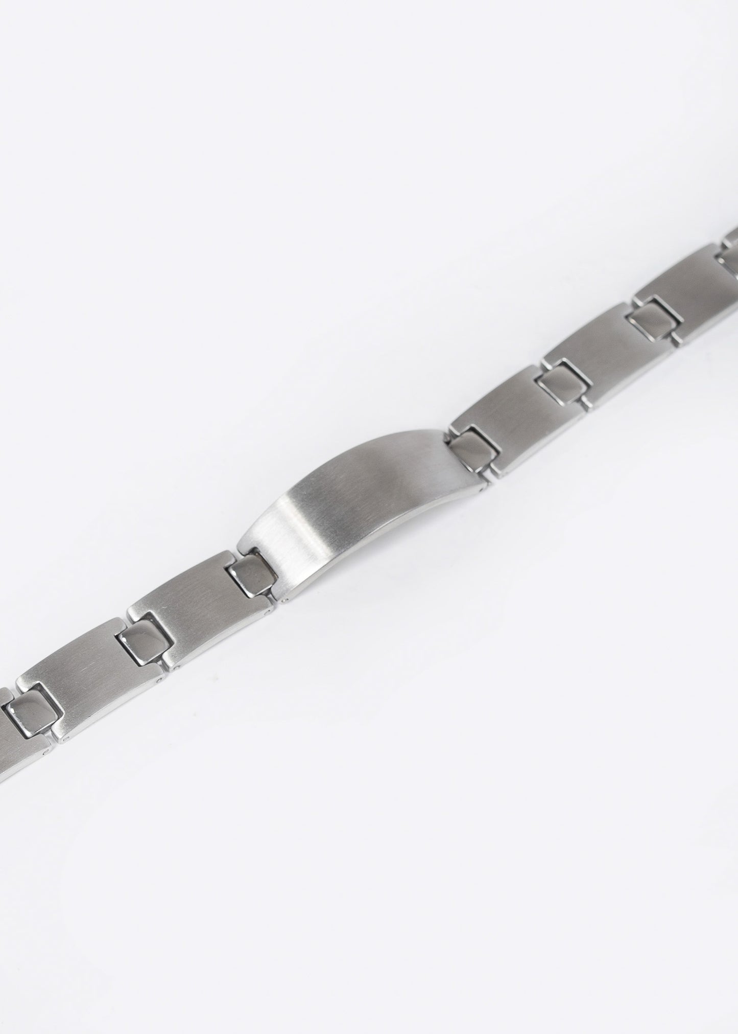 Pulsera malla placa acero quirúrgico