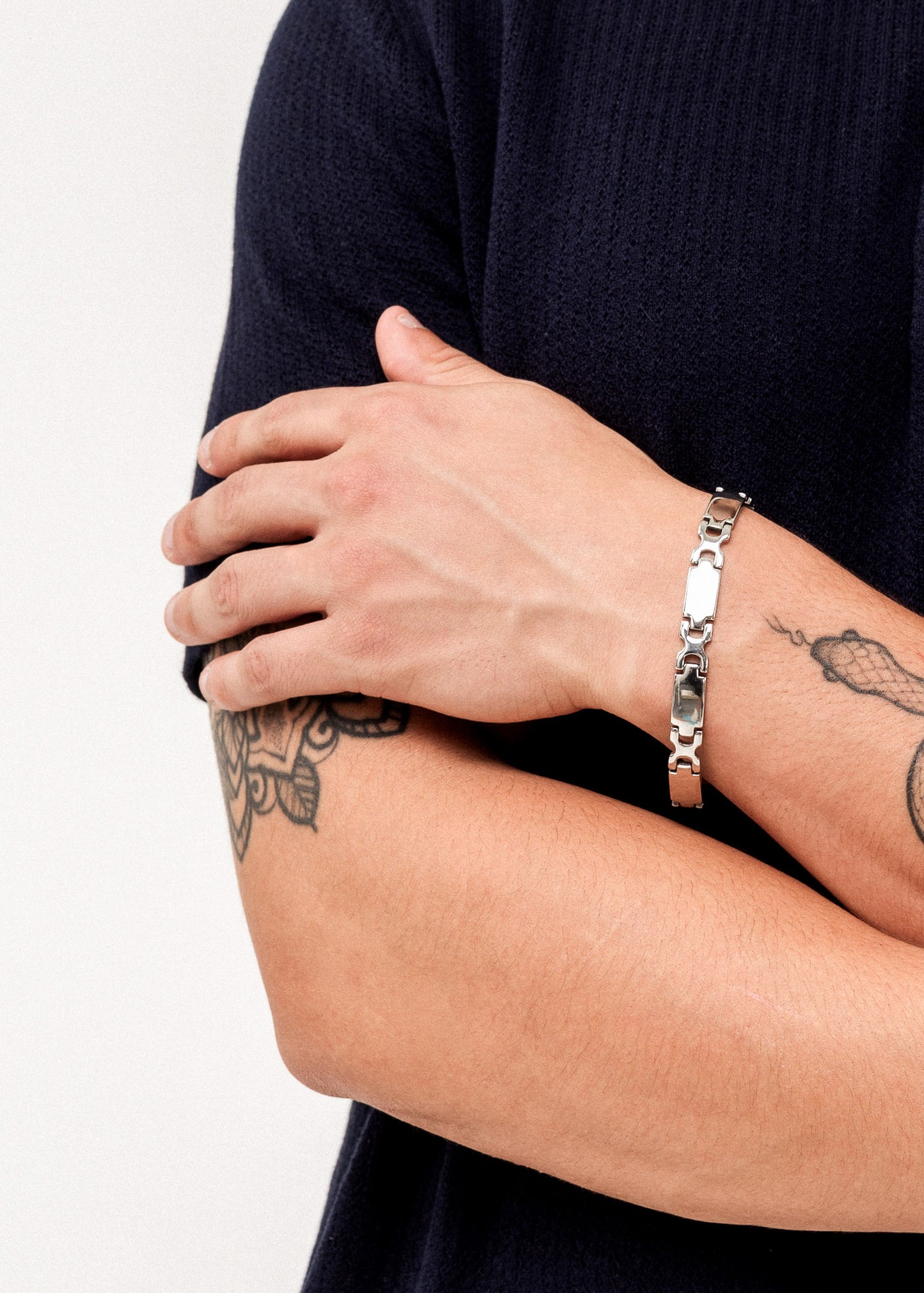 Pulsera malla X acero quirúrgico