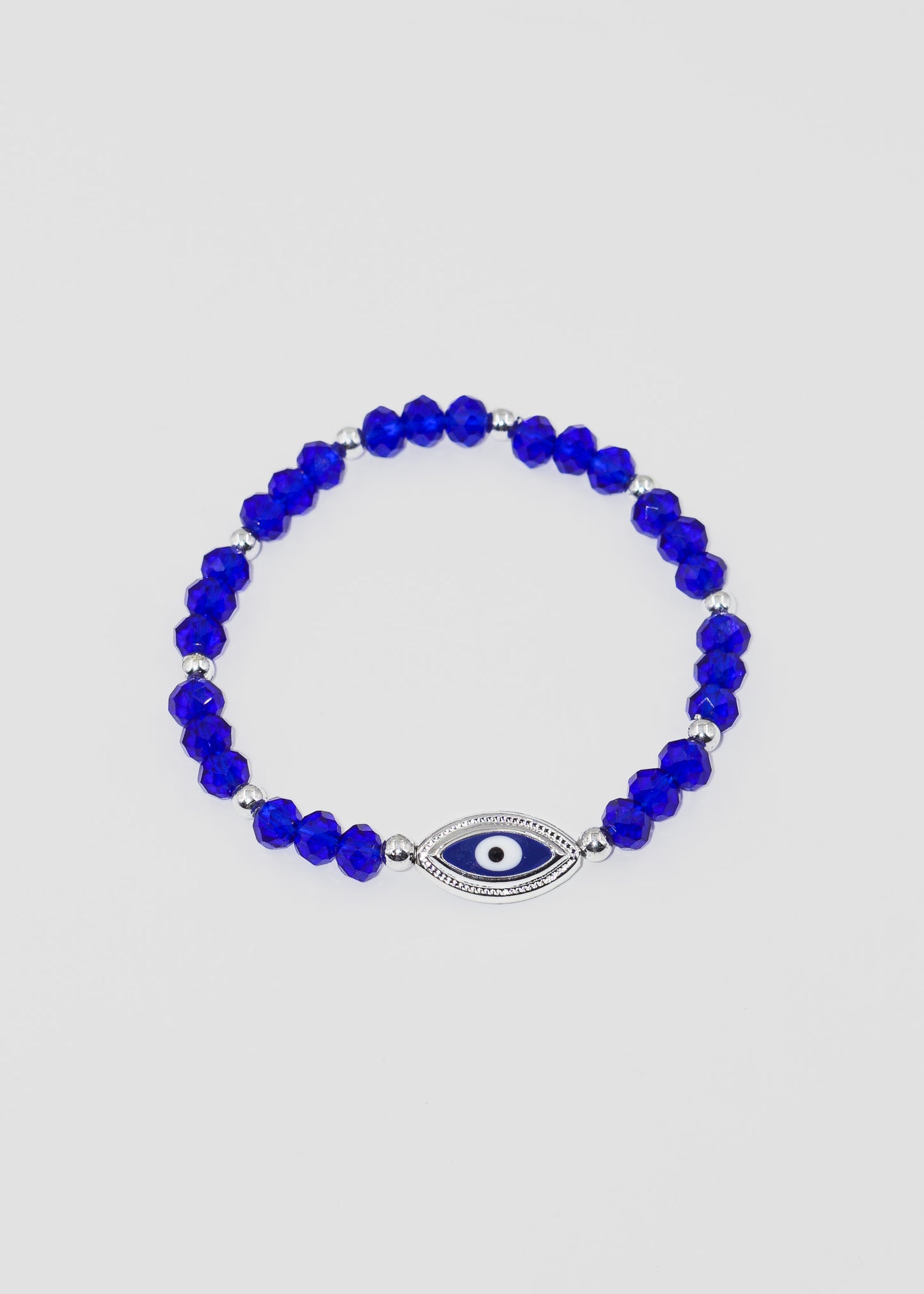 Pulsera mostacillas con dije ojo turco