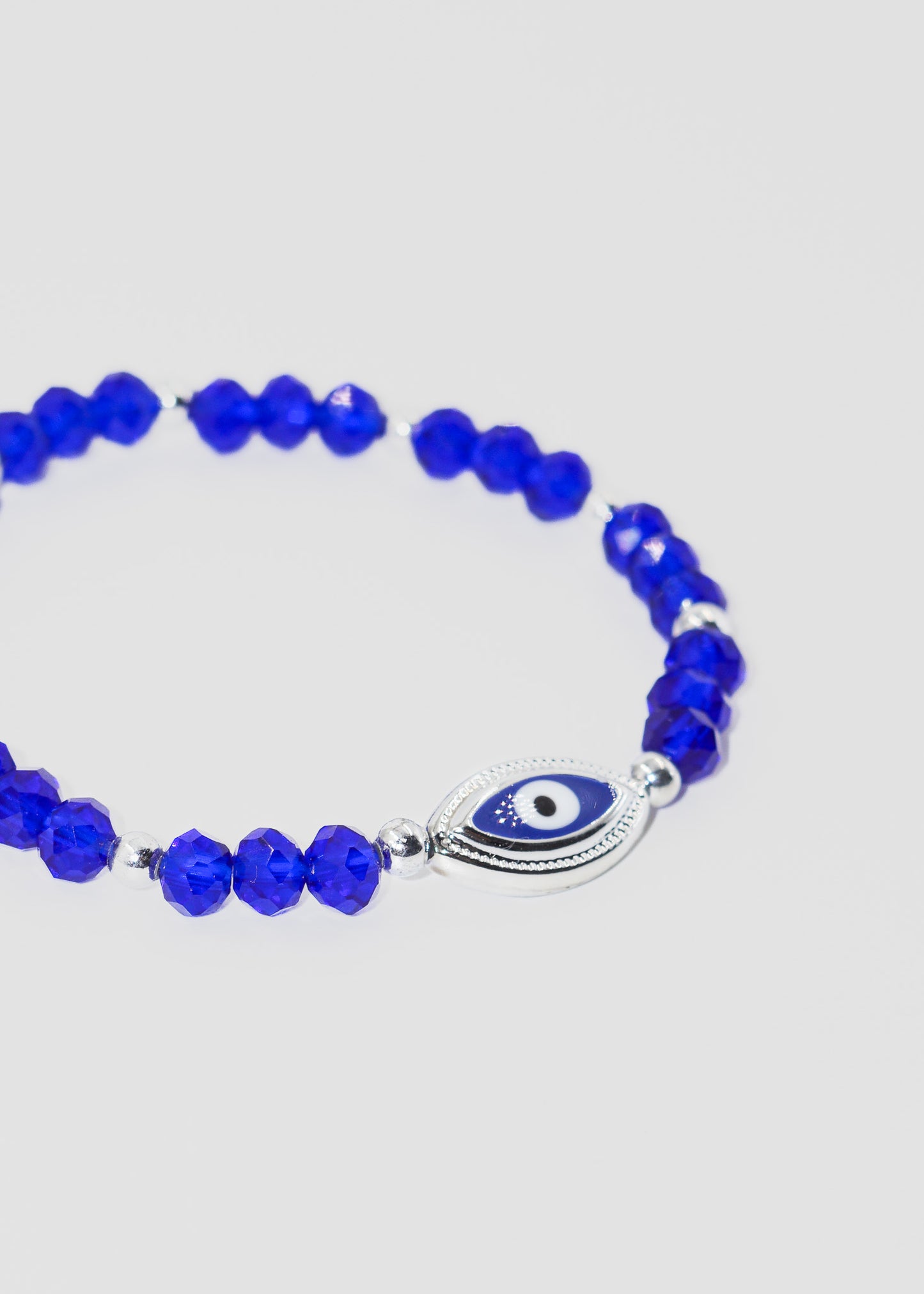 Pulsera mostacillas con dije ojo turco