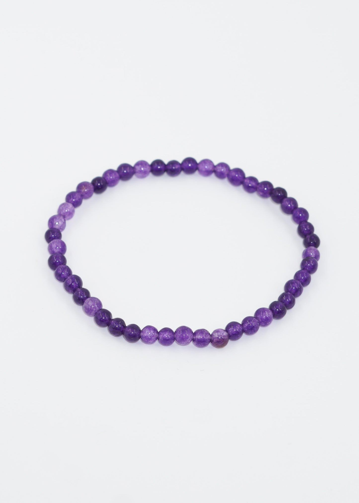 Pulsera natural piedra amatista elastizada