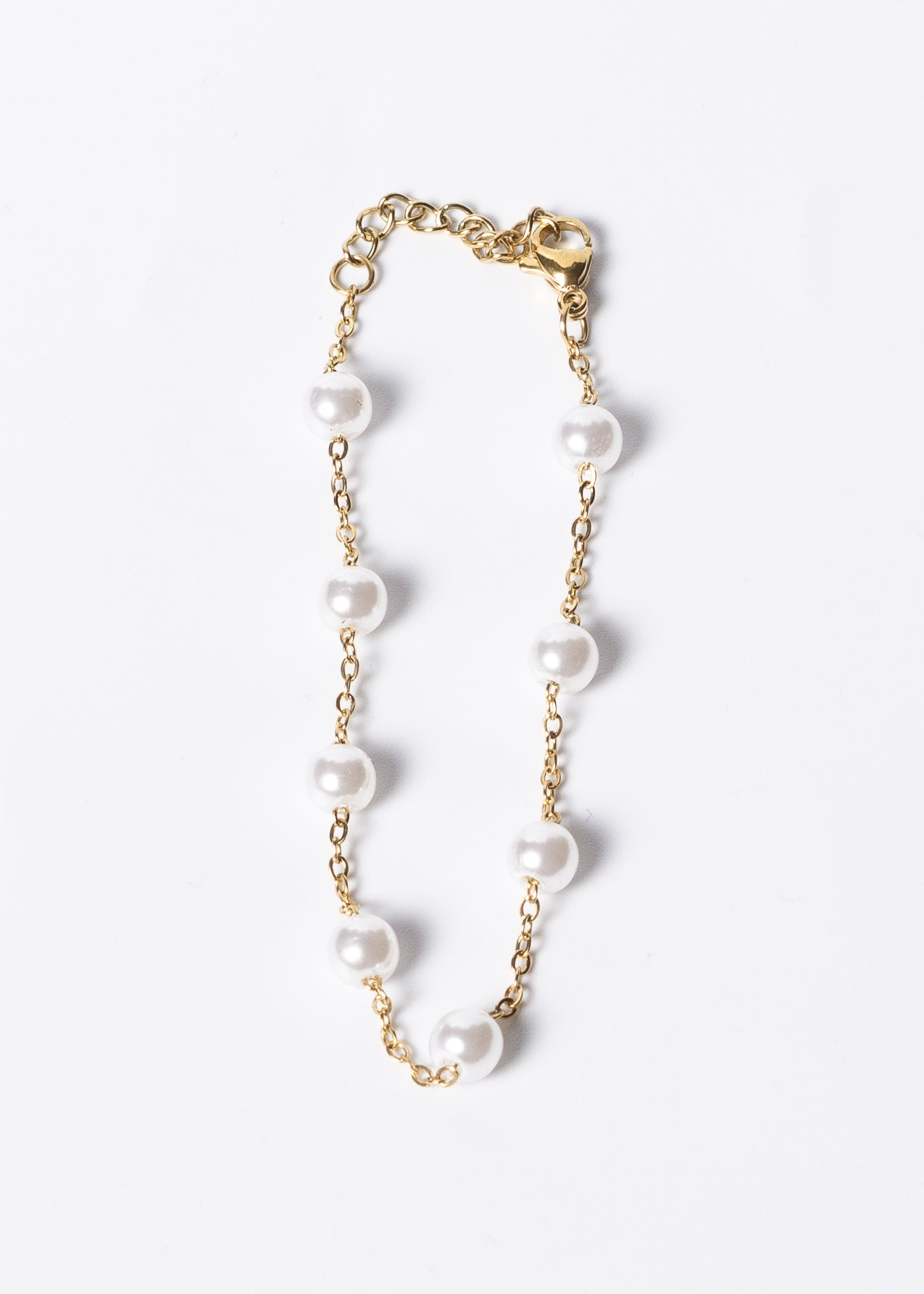 Pulsera forcet 6 perlas acero quirúrgico