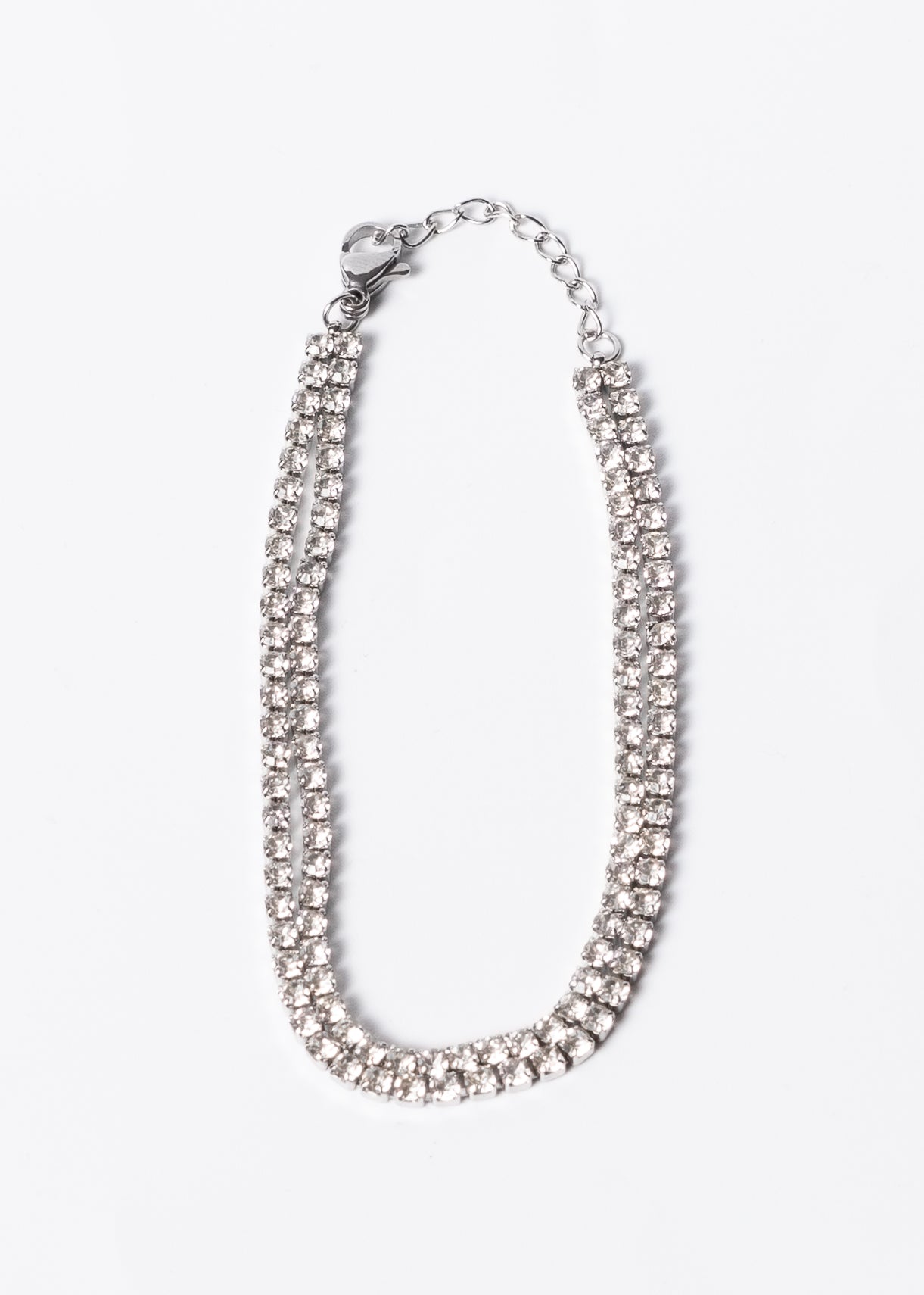 Pulsera doble strass brillo - fiesta