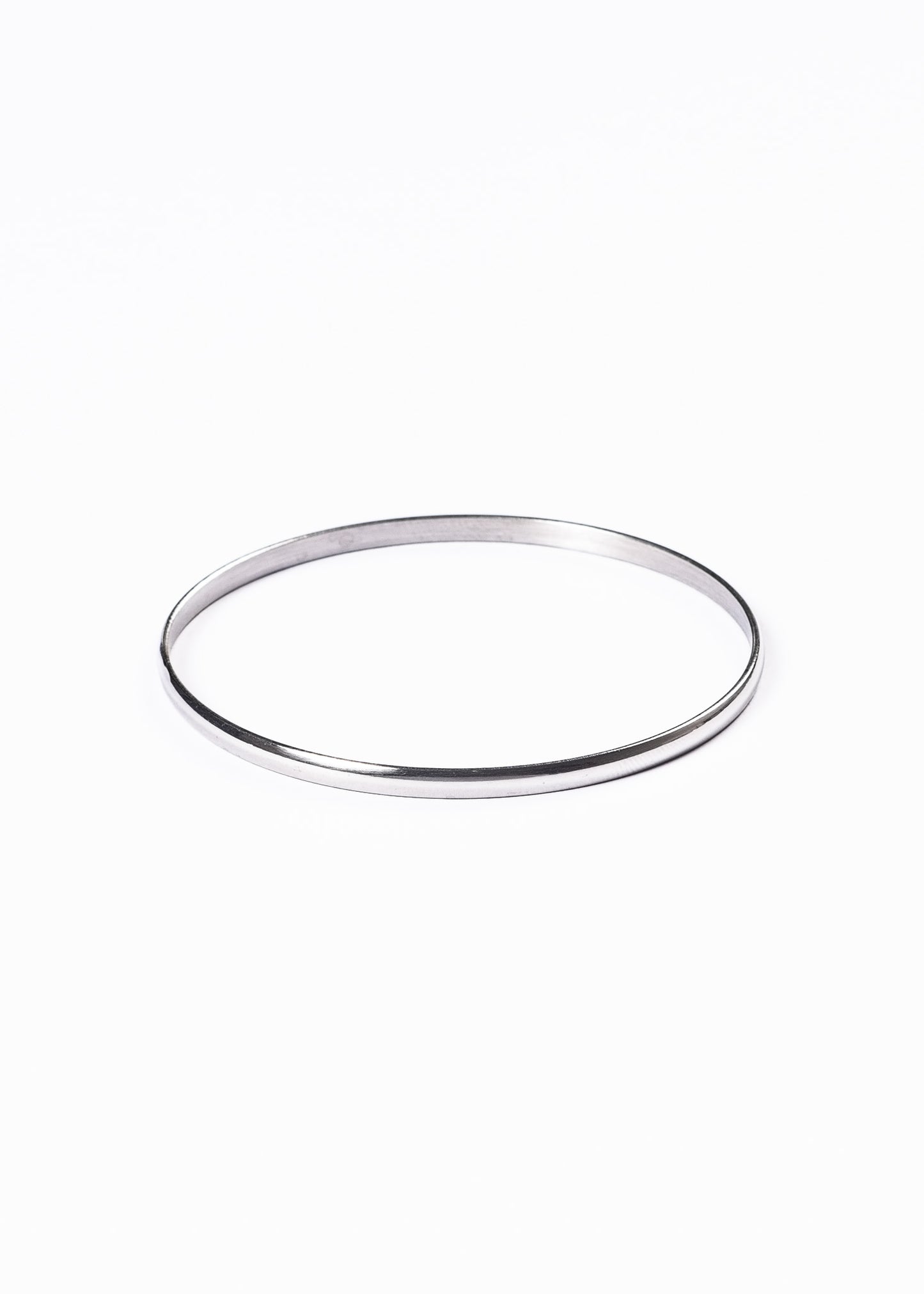 Pulsera esclava bombé 4mm - Acero quirúrgico plateado