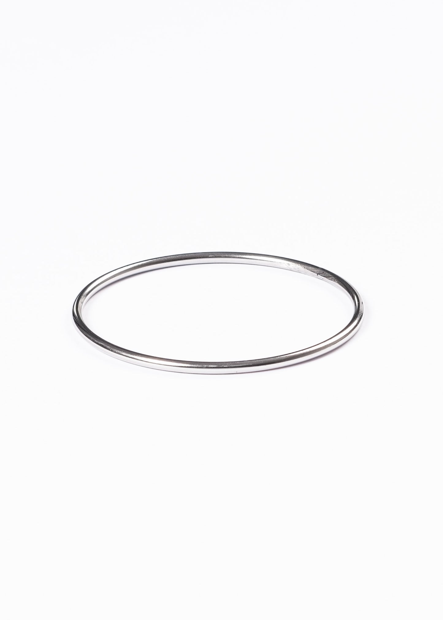 Pulsera esclava caña redonda 3mm - Acero quirúrgico plateado