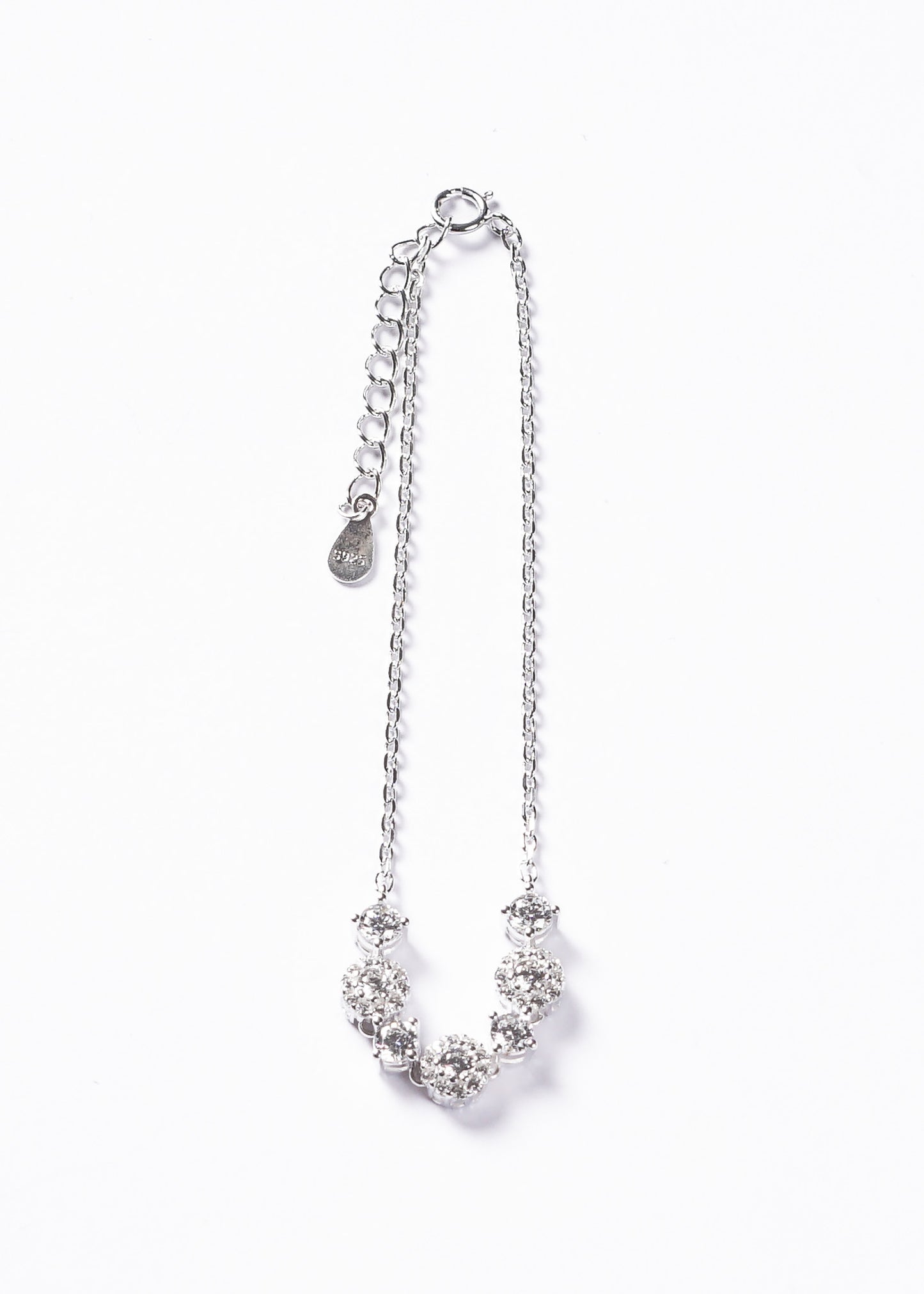 Pulsera Royalty diamantada zirconia blanca Plata 925