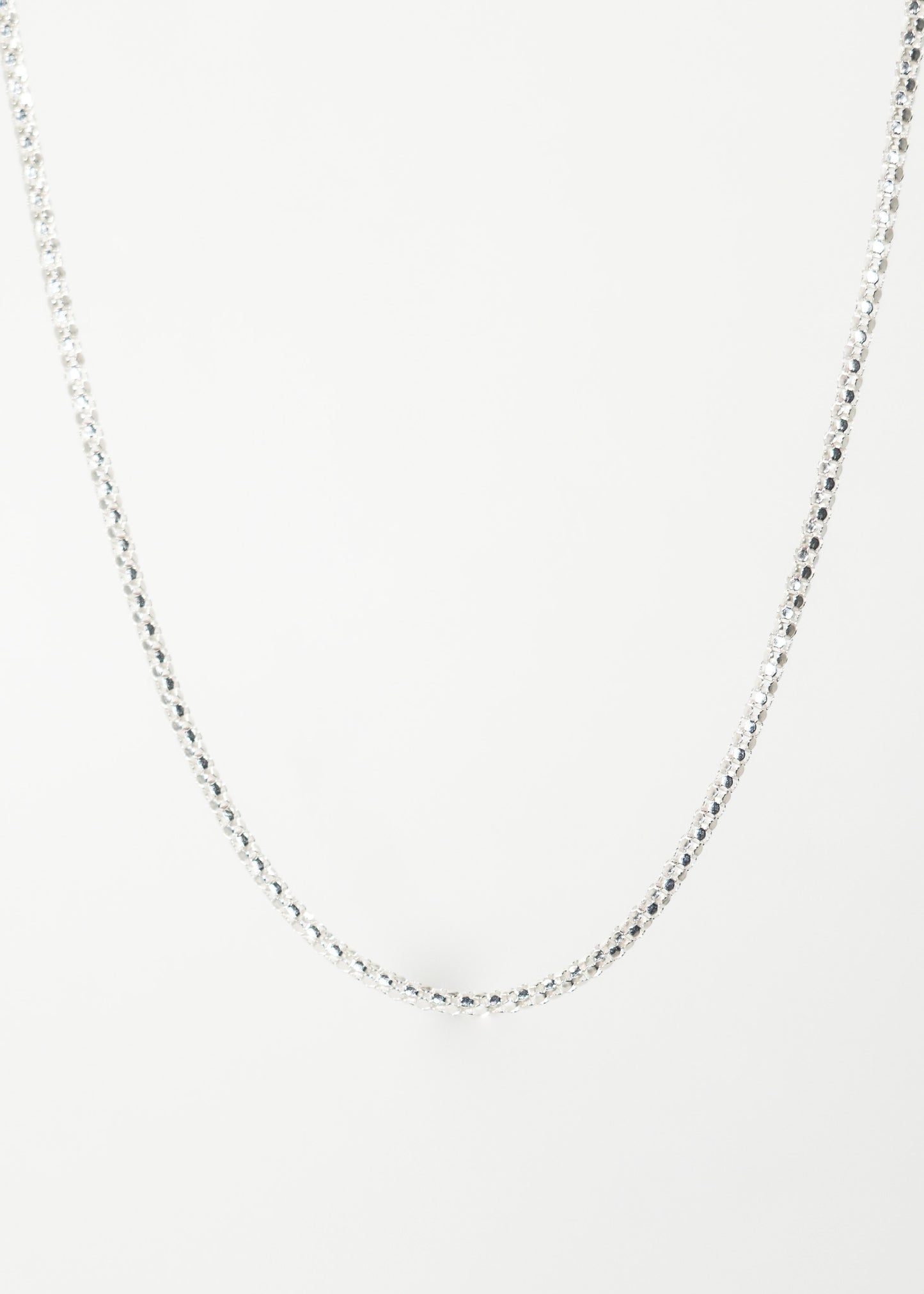 Cadena coreana intermedia 45cm plata 925