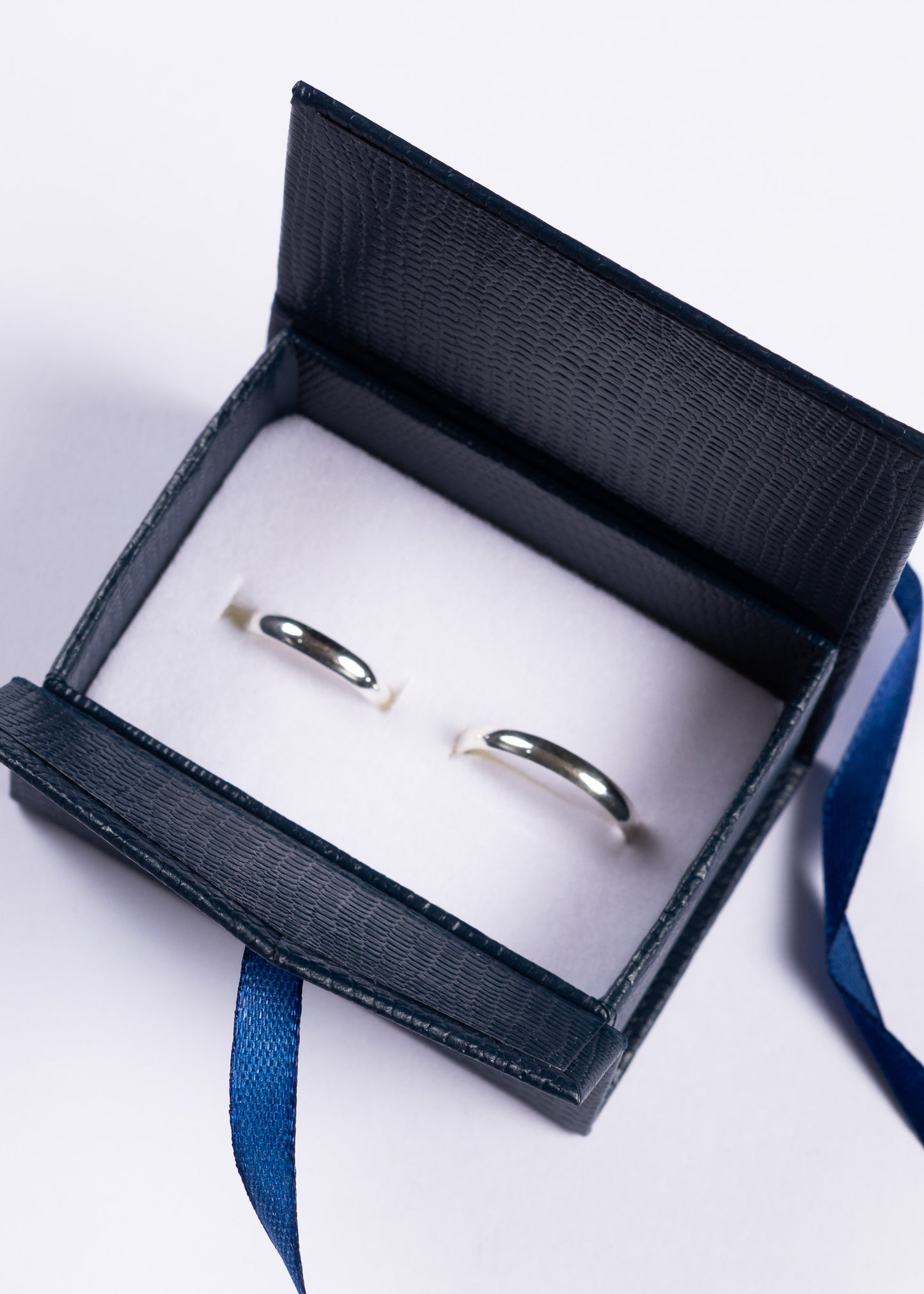 Par de alianzas bombé 3mm plata 925 - Fabricación personalizada