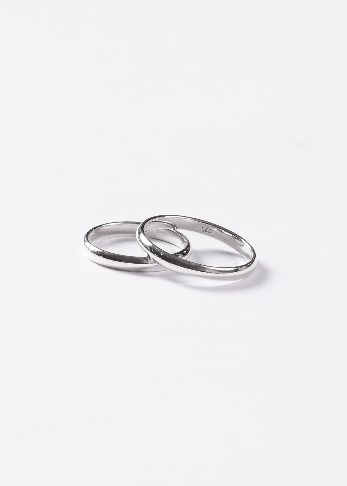 Anilos par de alianzas bombé 3mm plata 925 + Grabado tallado