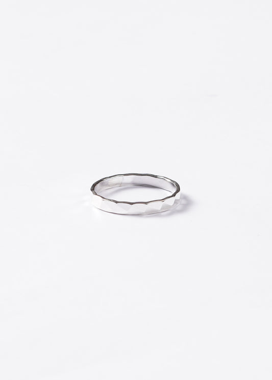 Anillo Alianza 3mm facetada Plata 925