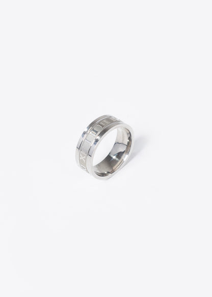 Anillo números romanos acero quirúrgico