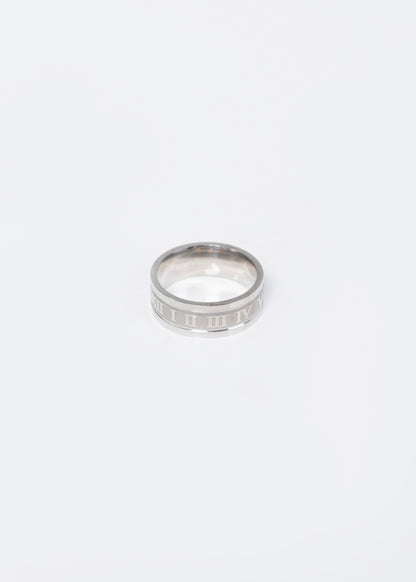 Anillo números romanos acero quirúrgico