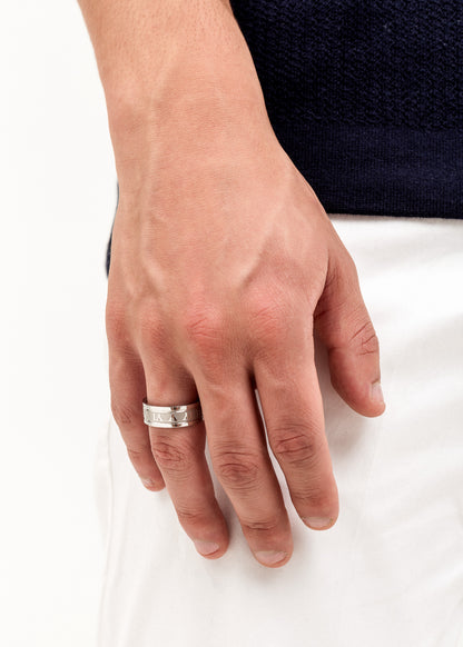 Anillo números romanos acero quirúrgico