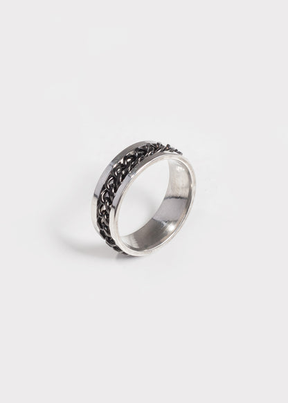 Anillo cadena eslabones acero quirúrgico - Anti estrés